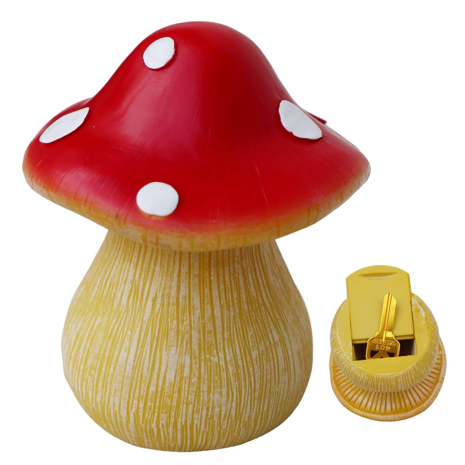 Hide a Key Outdoor Mushroom Fake Key Hiders Box For House Spare Keys holder O...