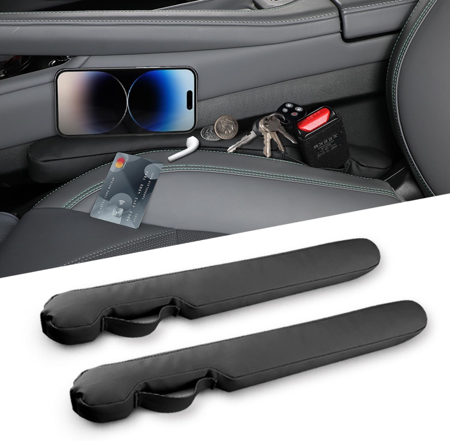 Leather Car Seat Gap Filler Universal for Car Tru SUV to Blo The Gap