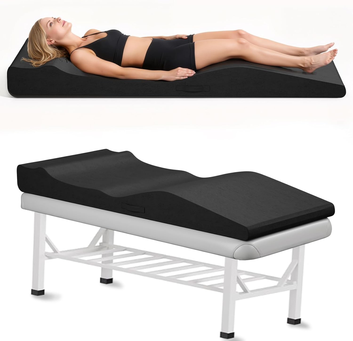 Ergonomic Lash Bed Topper, High-Density Foam Massage Table Topper with Plush