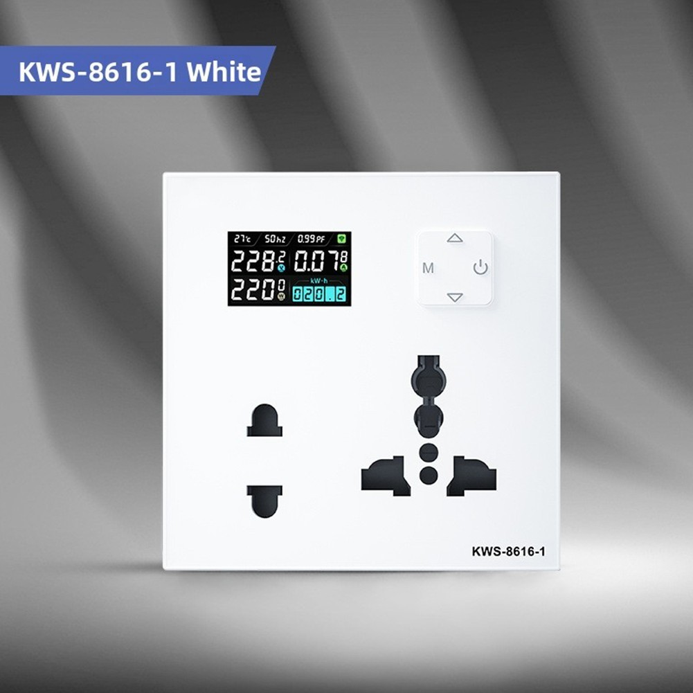 forGraffiti AC85-290V 86mm WiFi Socket 16A Multi-Function Electricity Meter