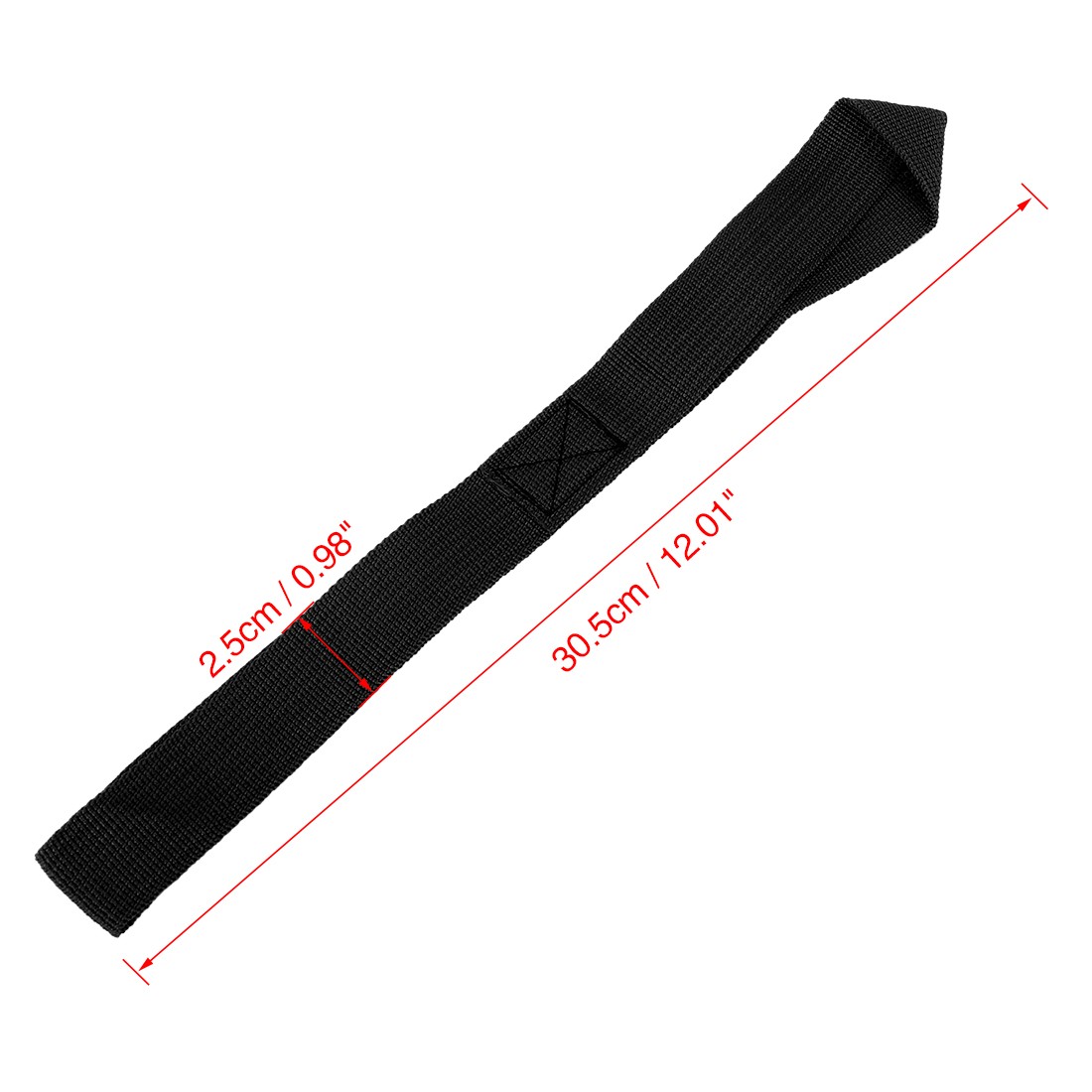 6 PCS Black 2.5 x 30.5cm Cargo Belt Loop Tie Down Strap for Motorcycle