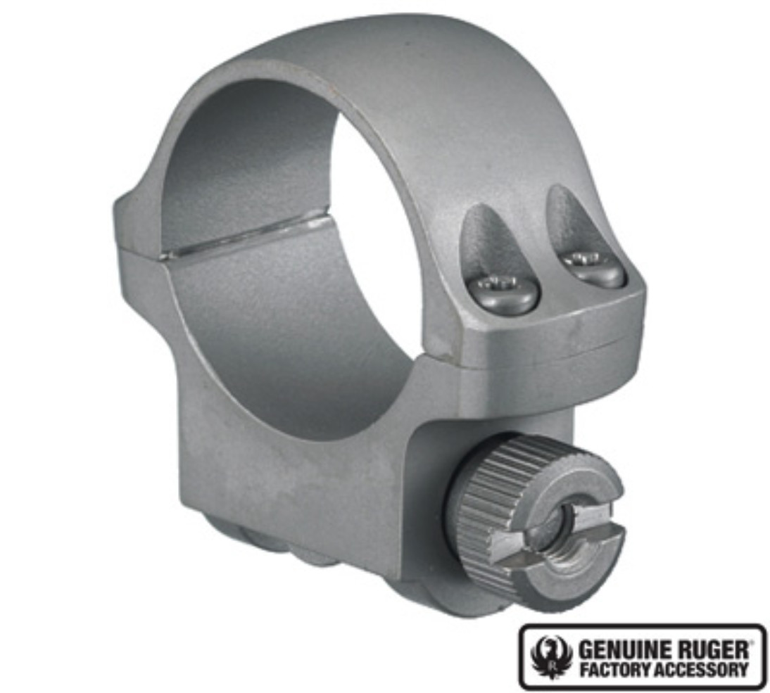 Ruger M77 3KHM 1" Low Silver Scope Ring-90289