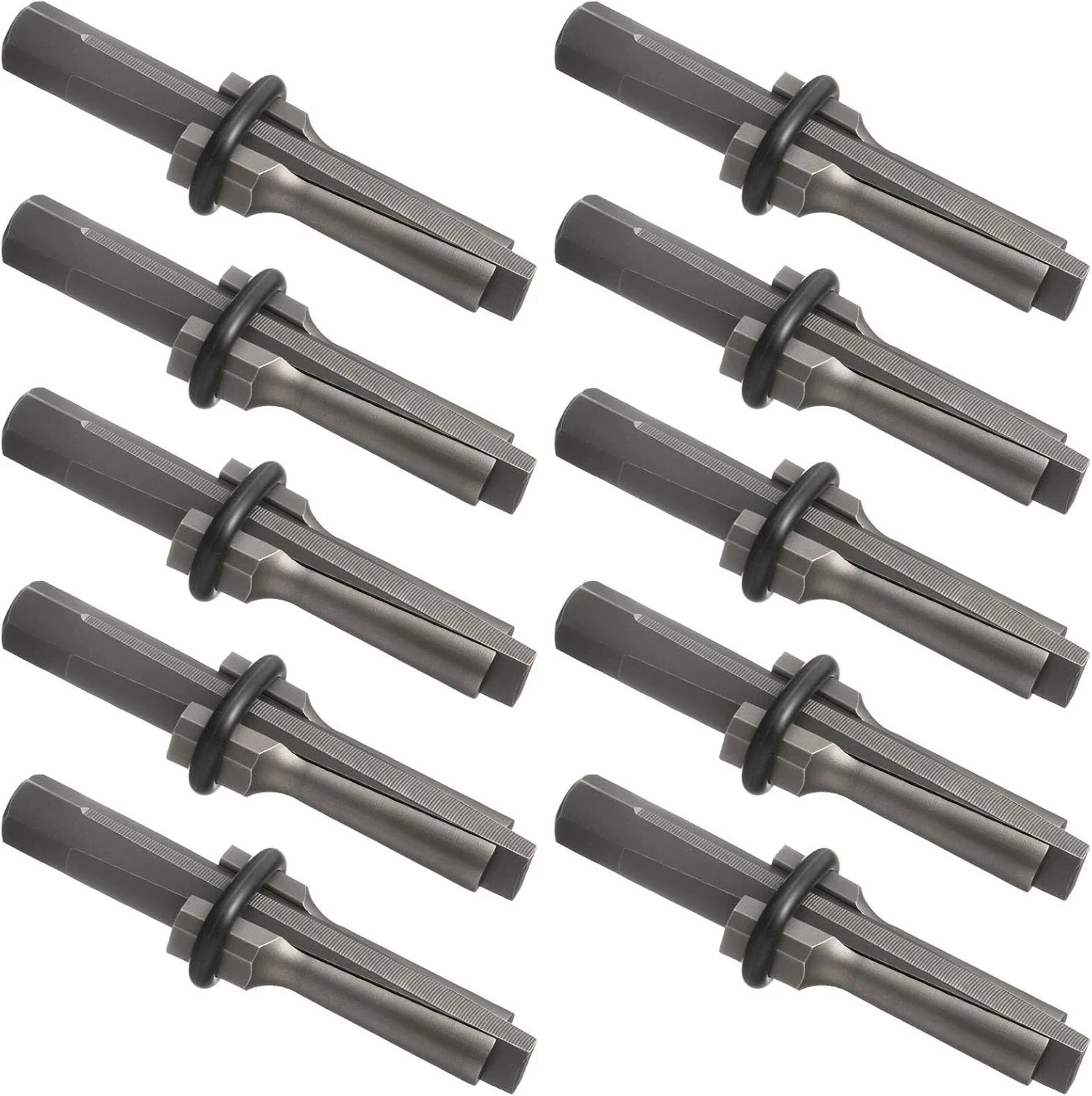 10 Pack Rock Splitting Wedges 5/8" Wedge and Feathers Shims Set, Heavy Duty S...