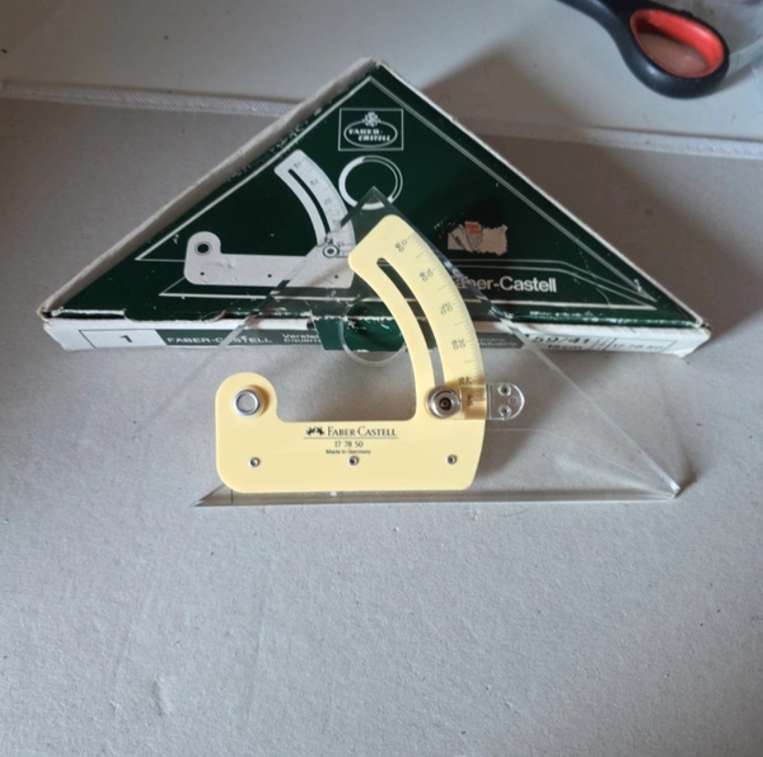 Vintage Faber-Castell 59/41 adjustable set square