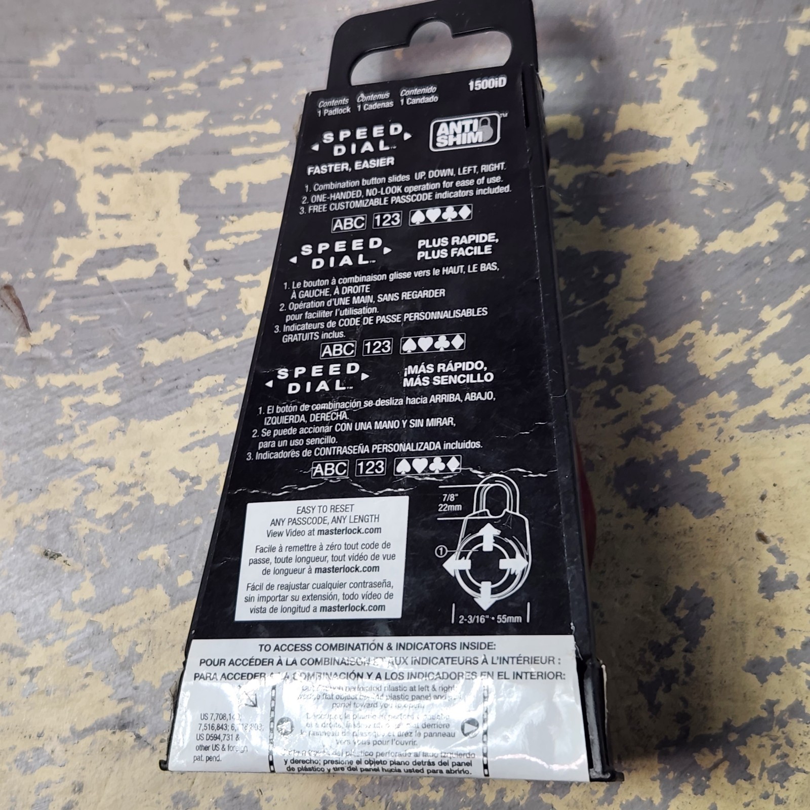 Master Lock Speed Dial Resettable Combination 1500iD Directional Movement Easy