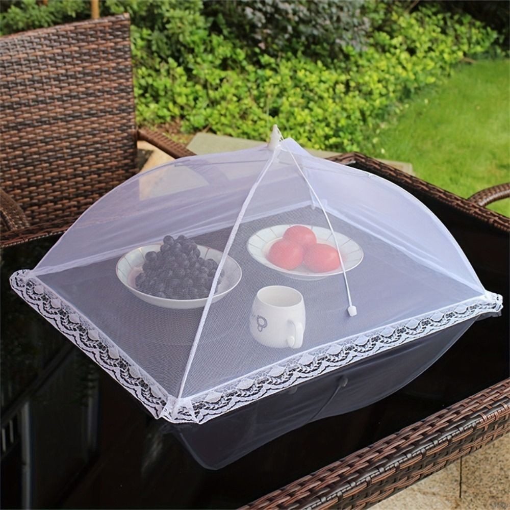 Breathable Dining Table Mesh Cover Foldable Vegetable Cover Umbrella