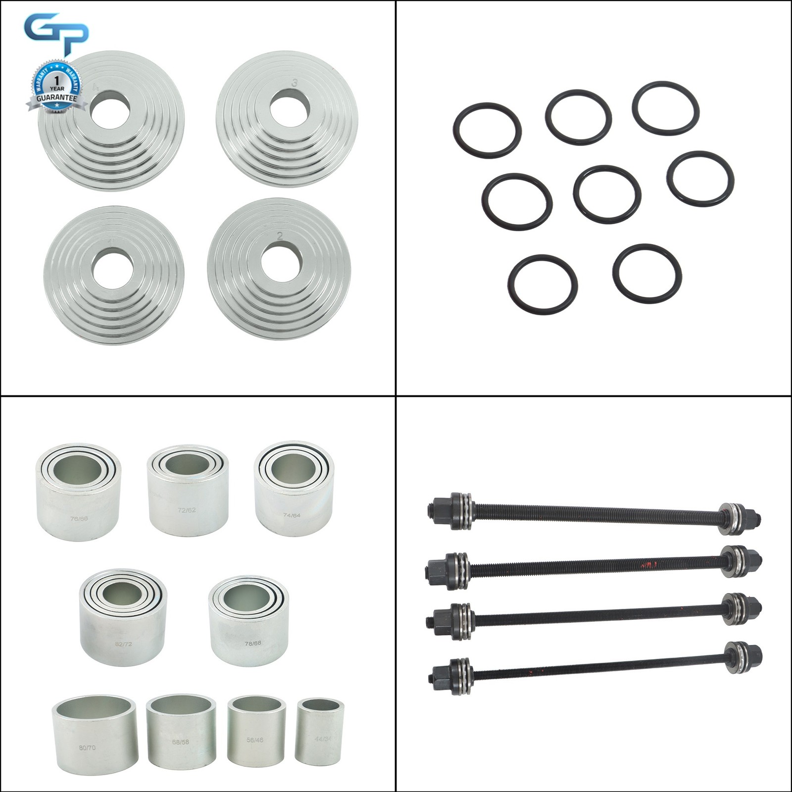 Universal Press & Pull Sleeve Kit Bushing Bearing Removal Install Tool Set 28Pcs