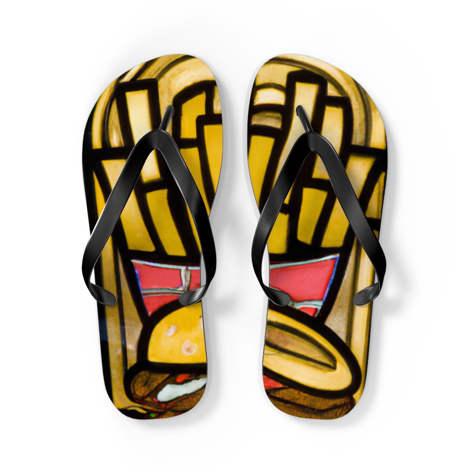 Fun Foodie Flip Flops | Burger & Fries Summer Footwear, Beachwear, Pool [...]