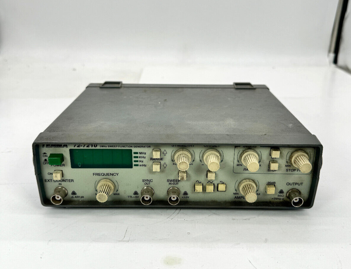 Tenma 72-7210 5Mhz Sweep Function Generator tested works NO POWER CORD