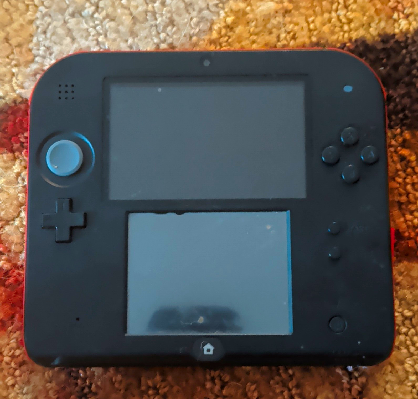 Nintendo 2DS Handheld Video Game Console System Black/Red