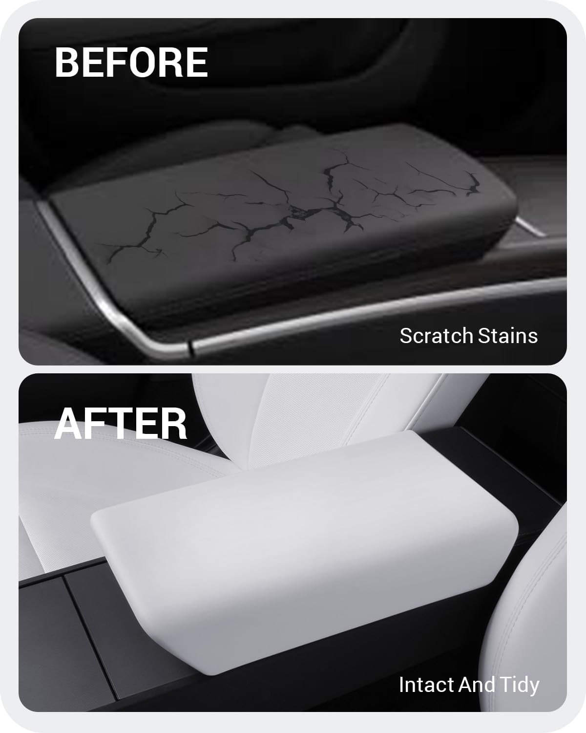 Center Console Armrest Cover for 2026 Tesla Model Y Juniper Model 3 Highland