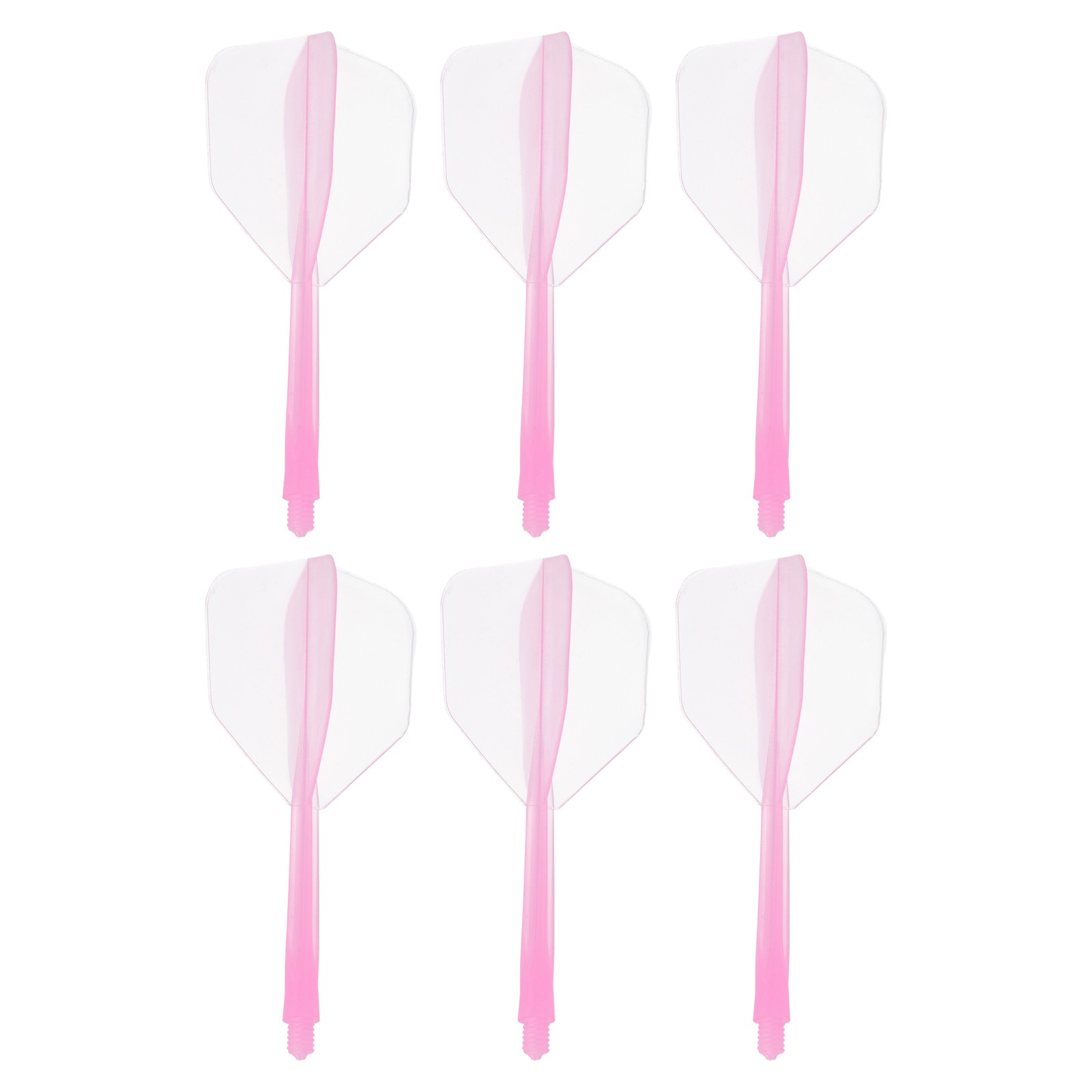 Integrated Dart Shaft Flights, 6 Pack Durable Dart Flight Set, Pink