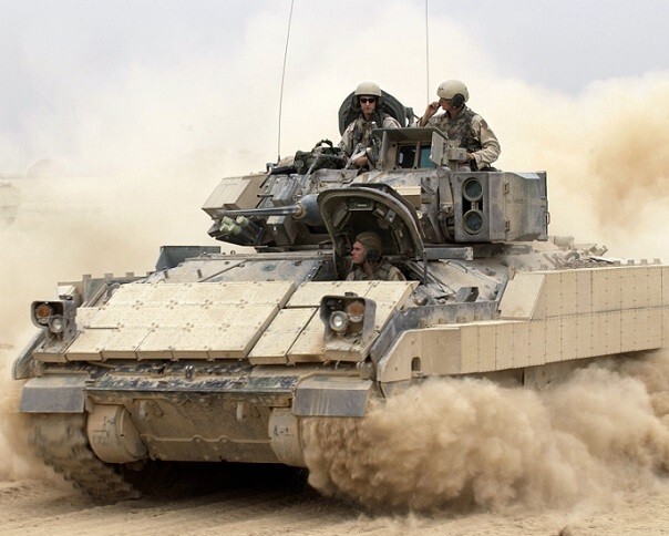 M2 Bradley Fighting Vehicle Operating Base MacKenzie in Iraq 8x10 Photo 166