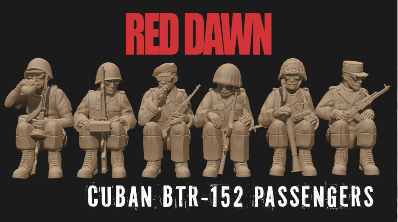 Miska Miniatures Modern Red Dawn Cuban BTR-152 Passengers Red Dawn Cold War 28mm