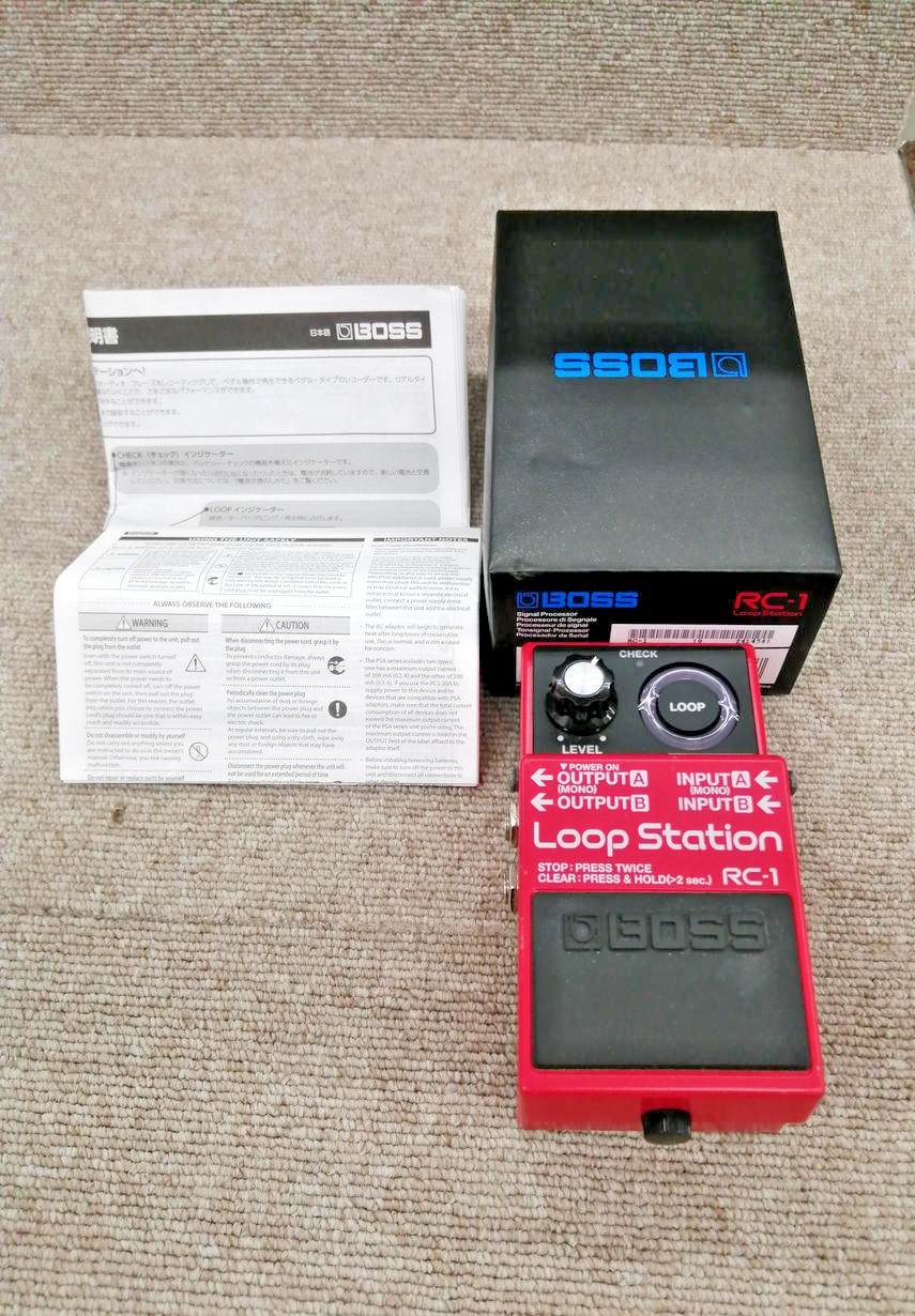 BOSS RC-1 Loop Station Guitar Effects Pedal Red with Box Tested Japan