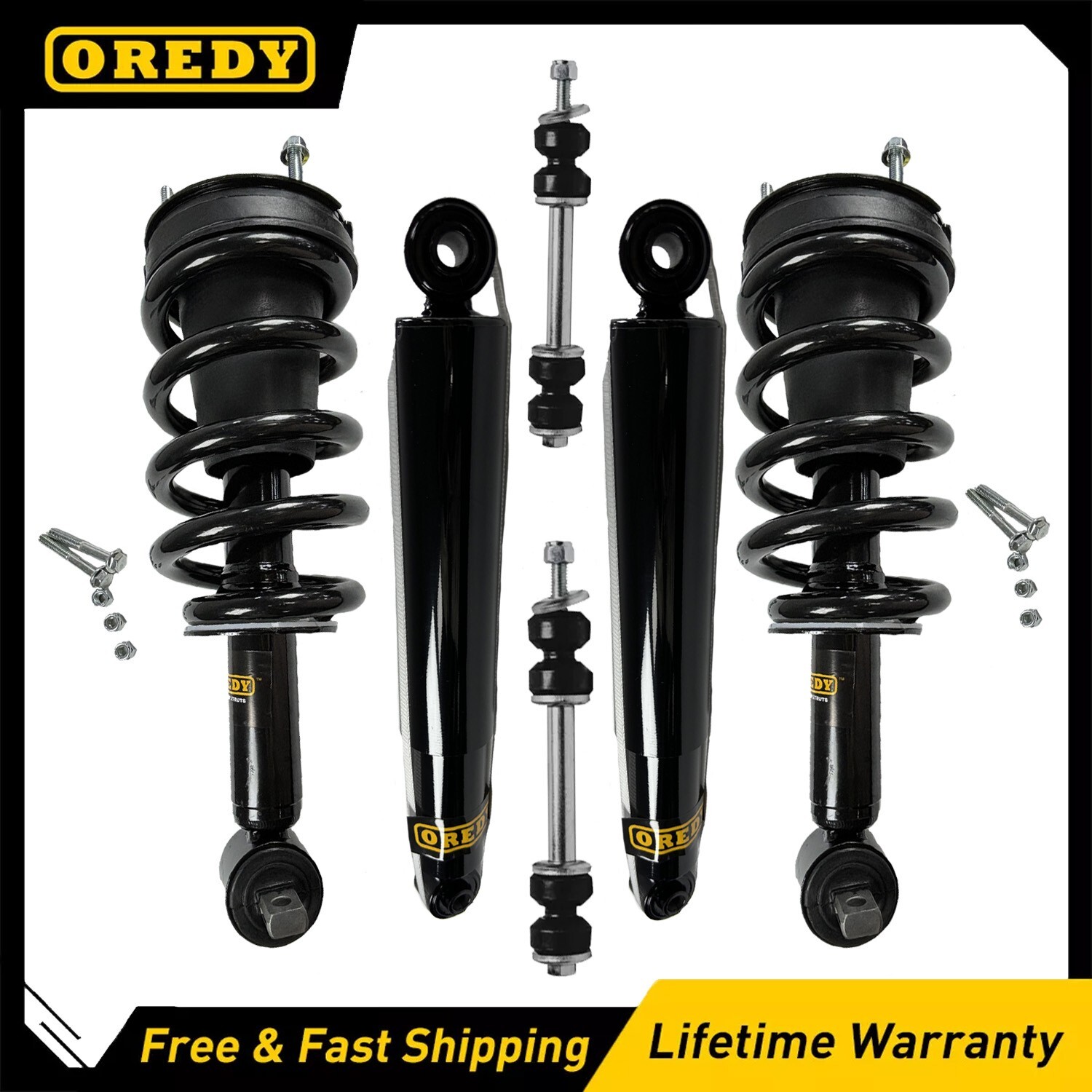 6PC Front Struts & Rear Shocks & Sway Bars Kit for 2007-13 Silverado Sierra 1500