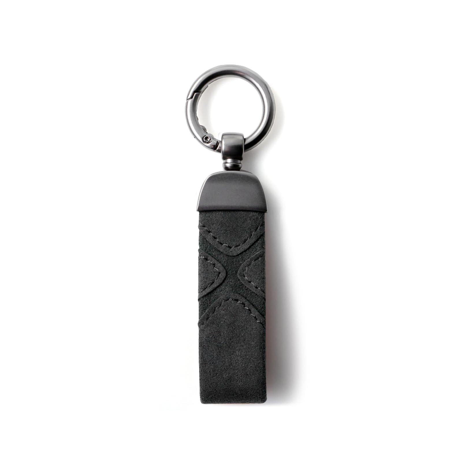 Leather Suede Car Keychain,Key Chain Clip for Alcantara, Anti-Lost D-Ring for...