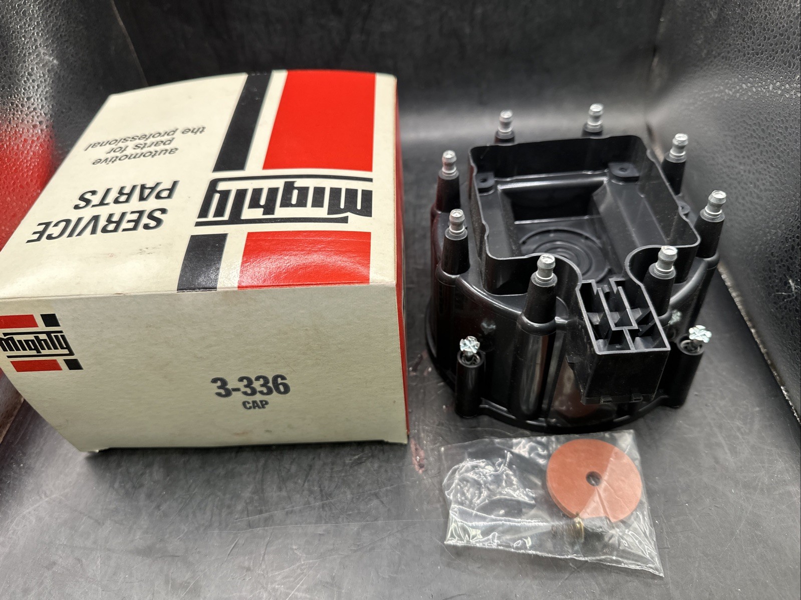 🇺🇸MIGHTY 3-336/SMP DR450 DISTRIBUTOR CAP 74-90 CADDY CHEVY GMC see descript
