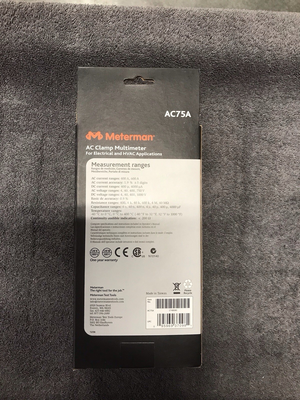 Meterman AC75A AC Clamp Meter