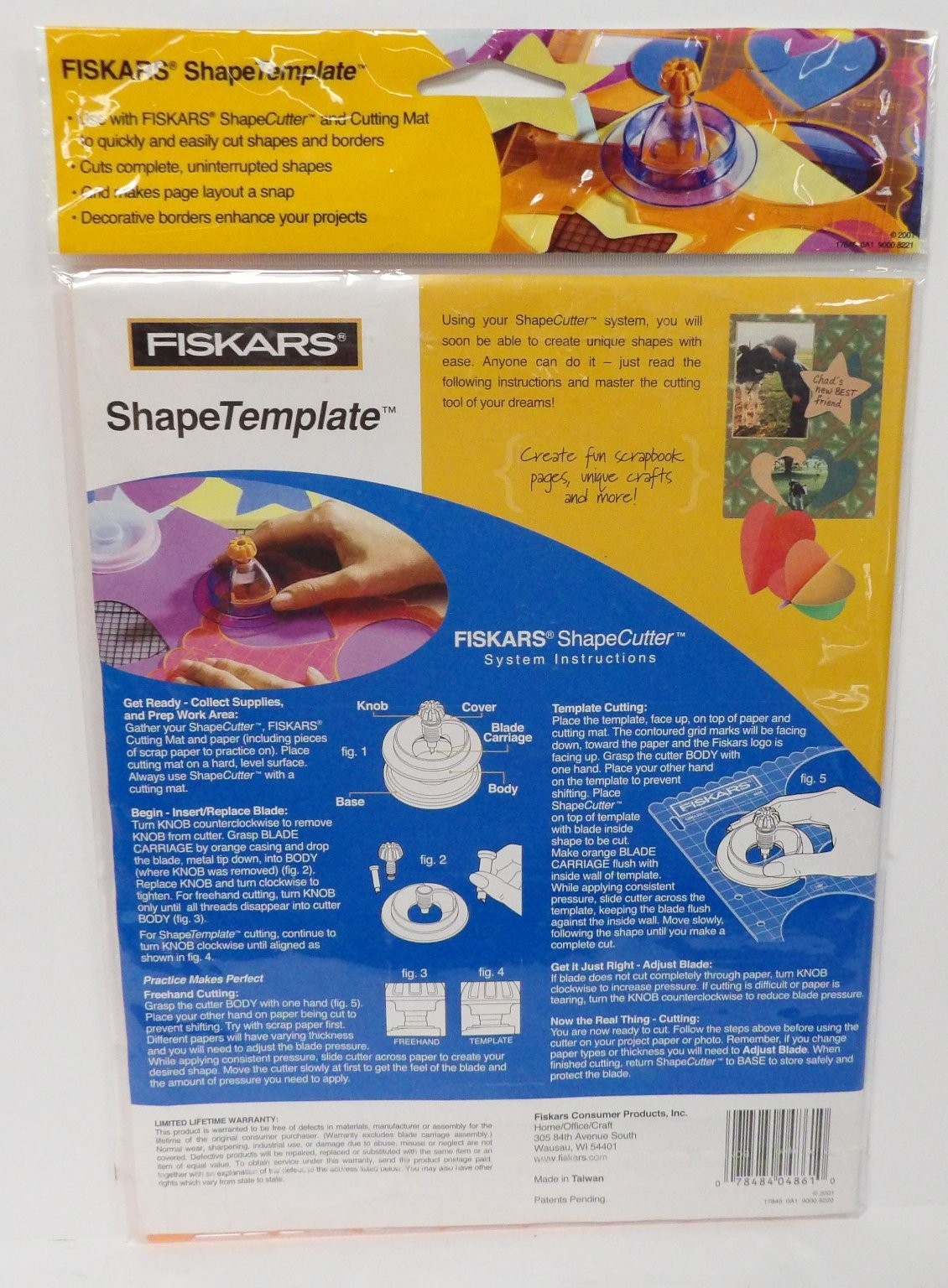 FISKARS ShapeTemplate Shapes-1 Cloud Victorian Heart Oval Circle for ShapeCutter