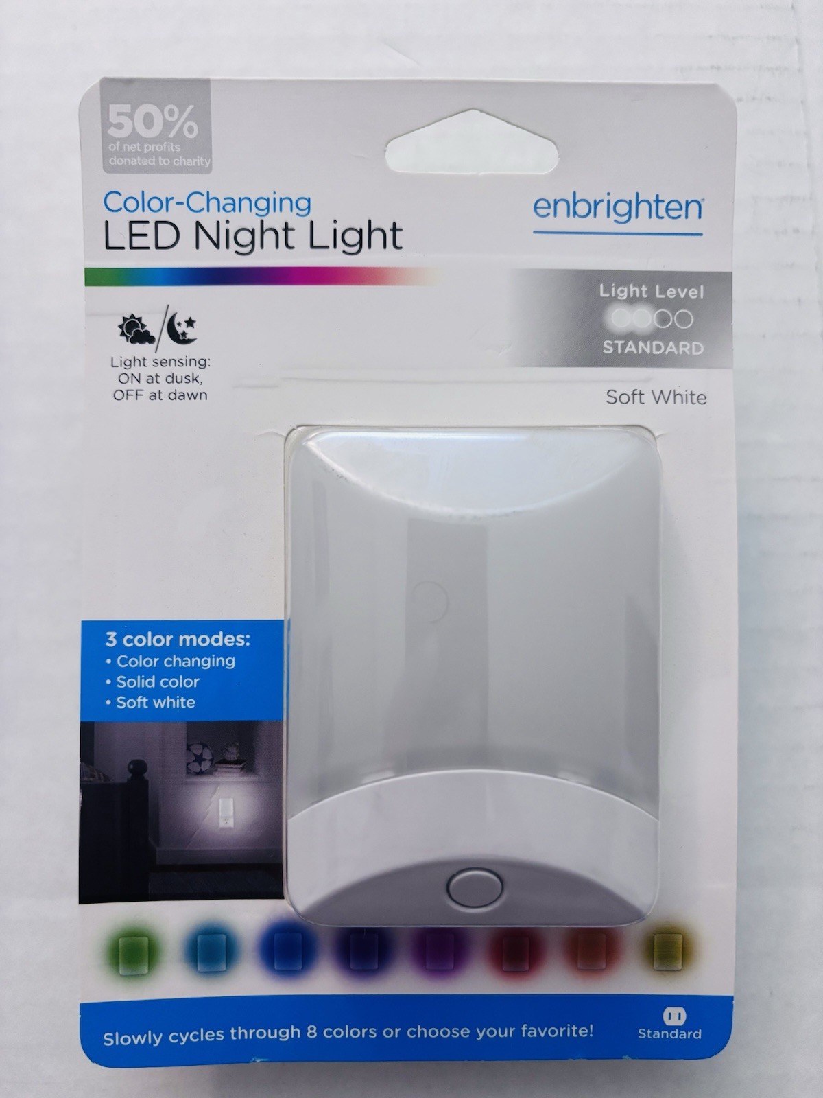 (4) ENBRIGHTENWhite LED Auto On/ Off Night Light