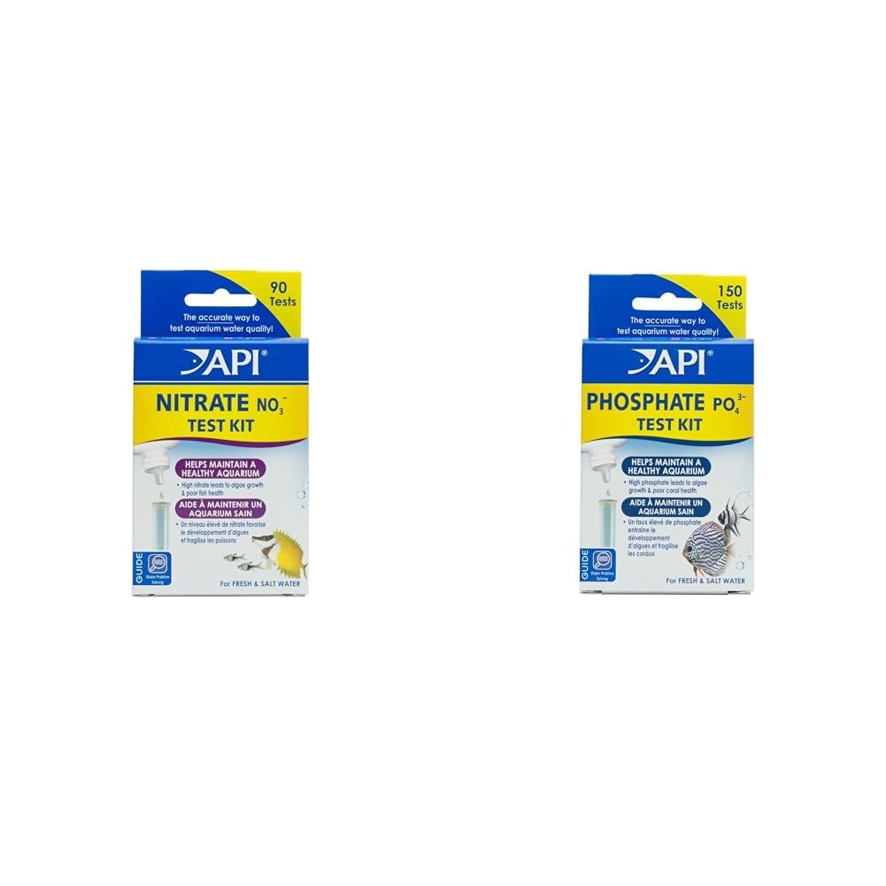 API 90-Test Nitrate & 150-Test Phosphate Freshwater Aquarium Water Test Kits