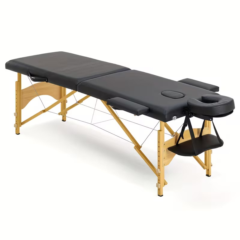 BestMassage XTS-MT296 73 inch Folding Massage Table with Carry Case - Black