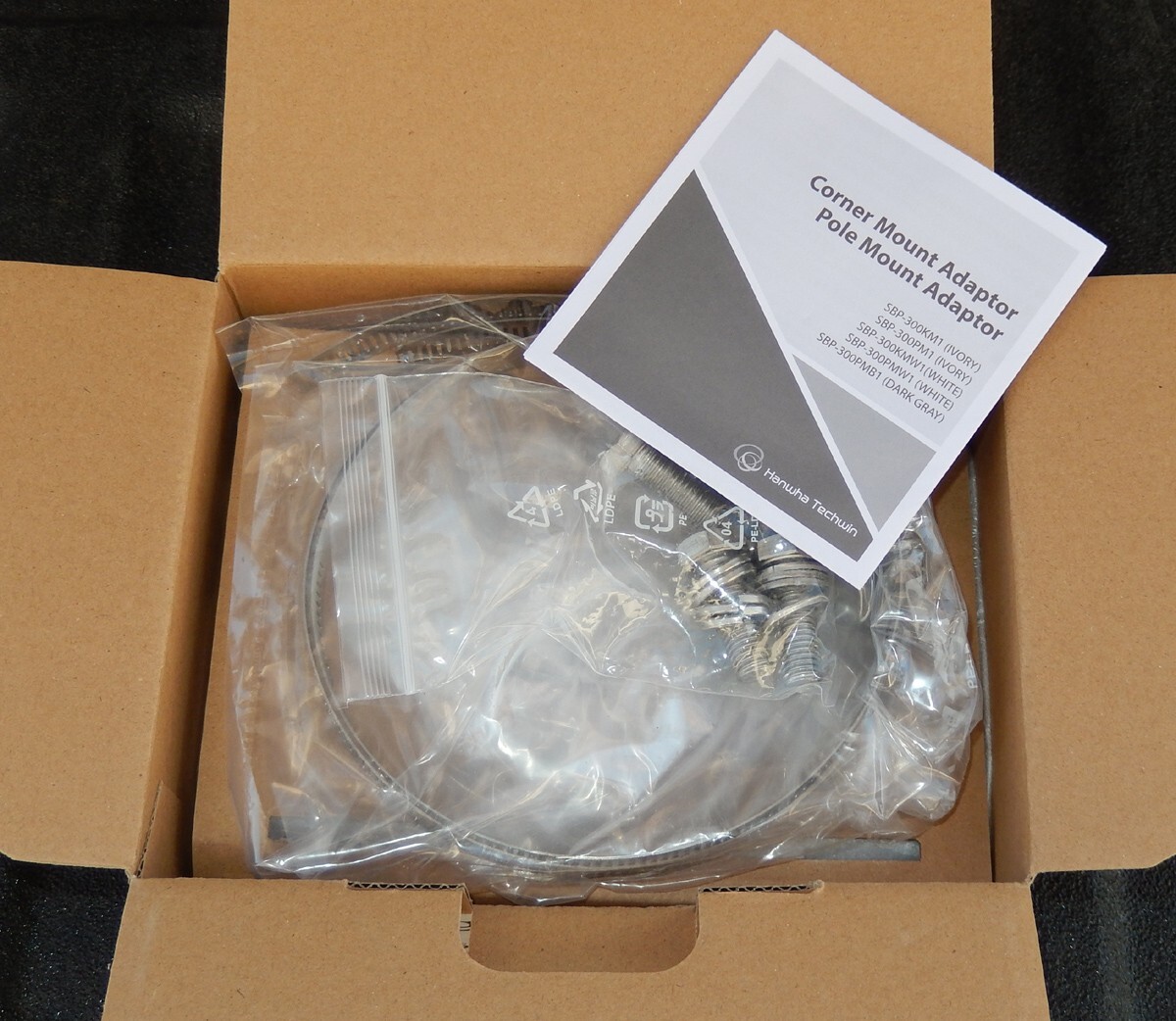 HANWHA TECHWIN - NEW CAMERA POLE MOUNT ADAPTER - SBP-300PM1