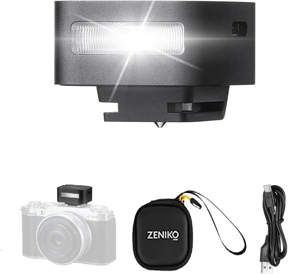ZENIKO ZF08 ZF-08 Mini On-Camera Flash Light Speedlite Universal Hot Shoe 6500K