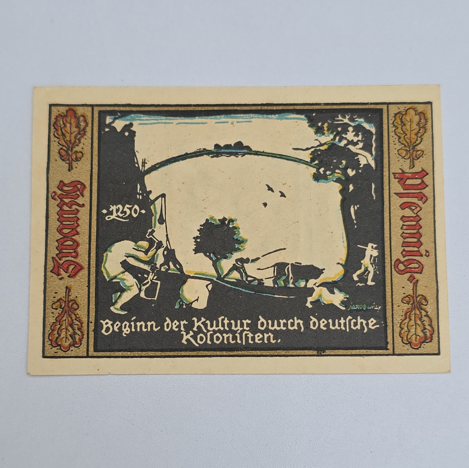 20 Pfennig 1921 Excellent Condition Old BANKNOTE Germany