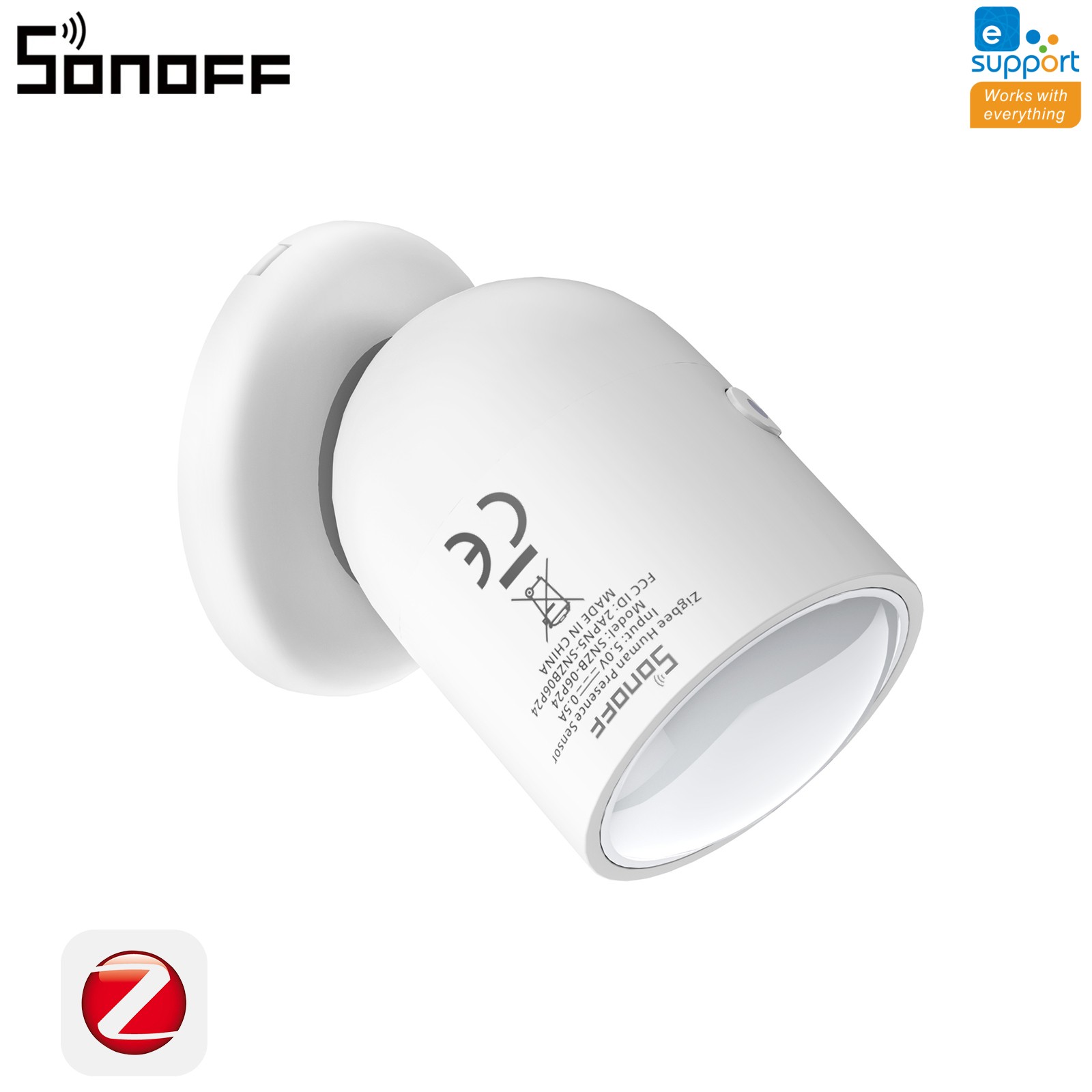 SONOFF Zigbee 3.0 Presence Sensor with 24GHz mmWave Radar, Human Motion Detector