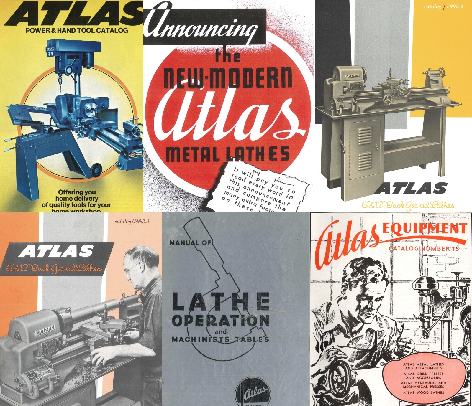 USB DELIVERY ~ ATLAS machine tools Catalogs Manuals Parts lists *DIGITAL SCANS*