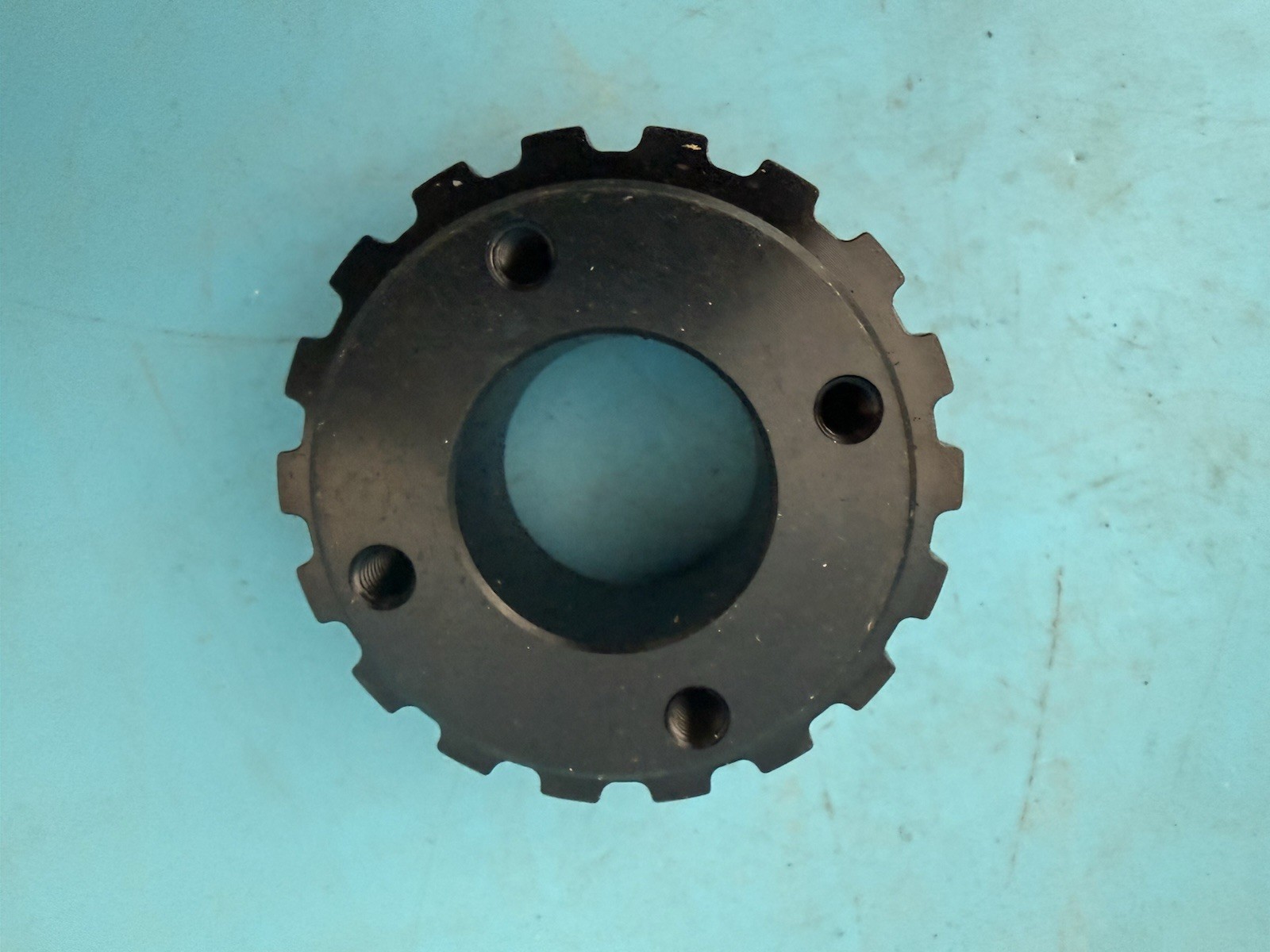 Industrial Steel Sprocket Gear Wheel ~60mm OD w/ Threaded Mounting Holes Precisi