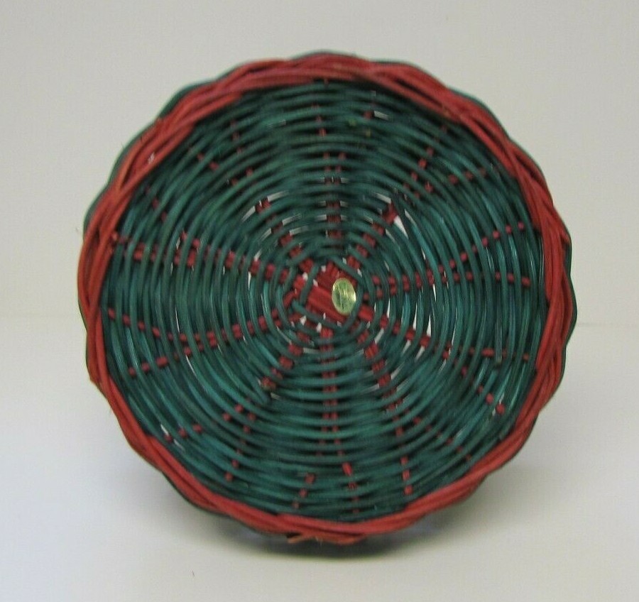 Christmas Baskets Woven Wicker 11" Tall