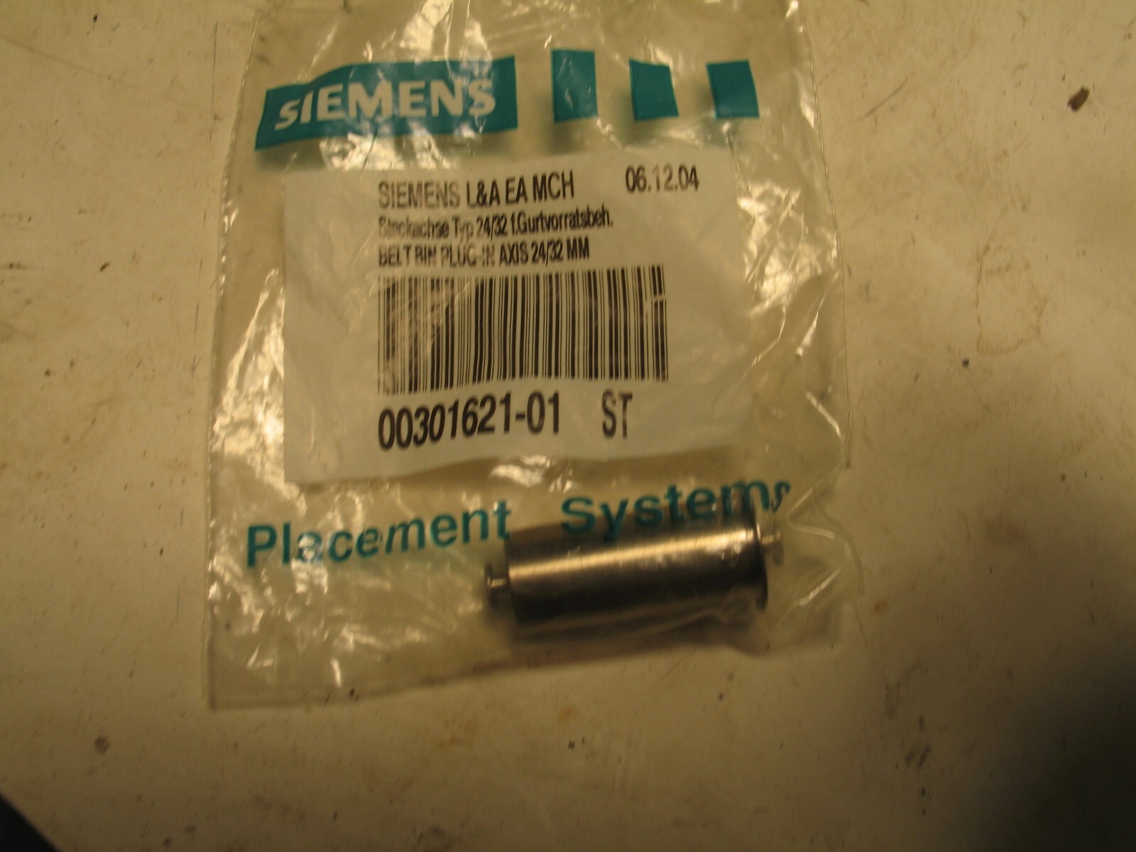 NIB  ASM SIEMENS 00301621-01 BELT BIN PLUG-IN AXIS 24/32MM SHORT L&A EA MCH A075