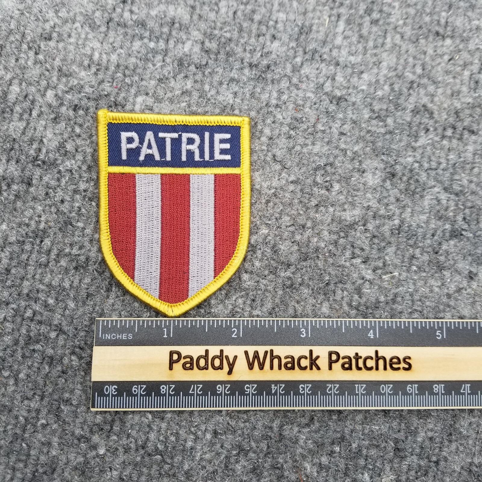 Patrie Patch Red White Blue Stripes