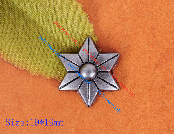 50x Star Flower Fast Rivet Stud Set For Bag Shoe Clothing Leathercraft Conchos