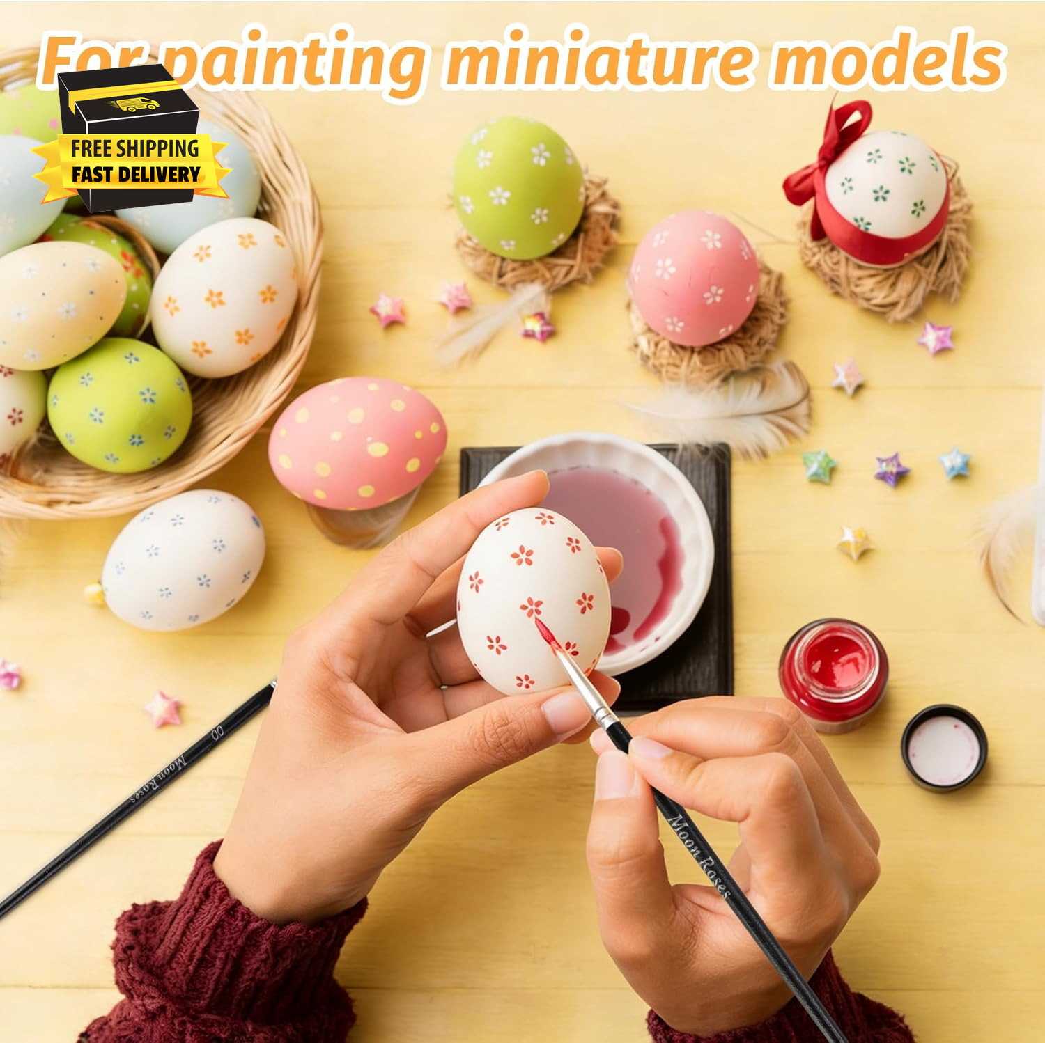 30 Pcs Miniature Detail Paint Brush Set, 3Rd Generation Tiny Liner Brushes, 3 Si
