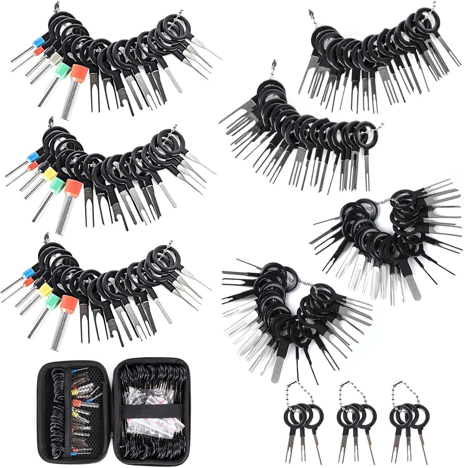 Kikerike Terminal Removal Tool Kit 139 Pcs Depinning Tool Electrical Connecto...