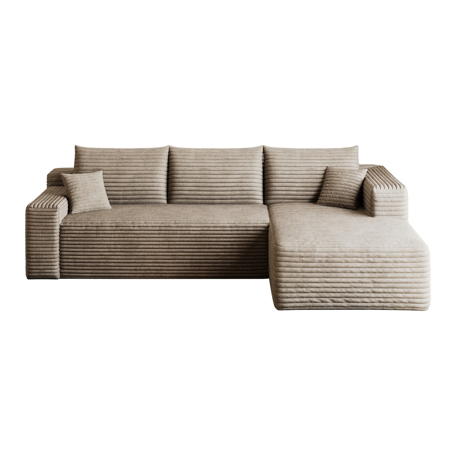 95" Cloud Sectional Couch with L-Shape Chaise Modular Corduroy Sofa Living Room