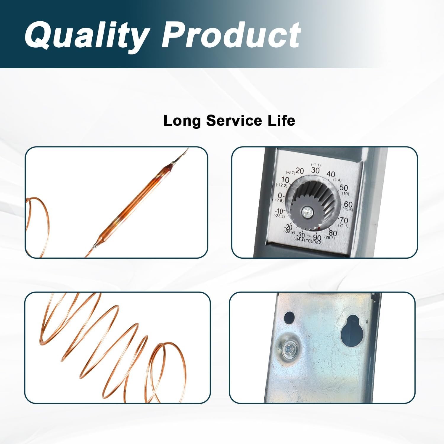 Manual Thermostat Temperature Controller with 5 Ft Capillary