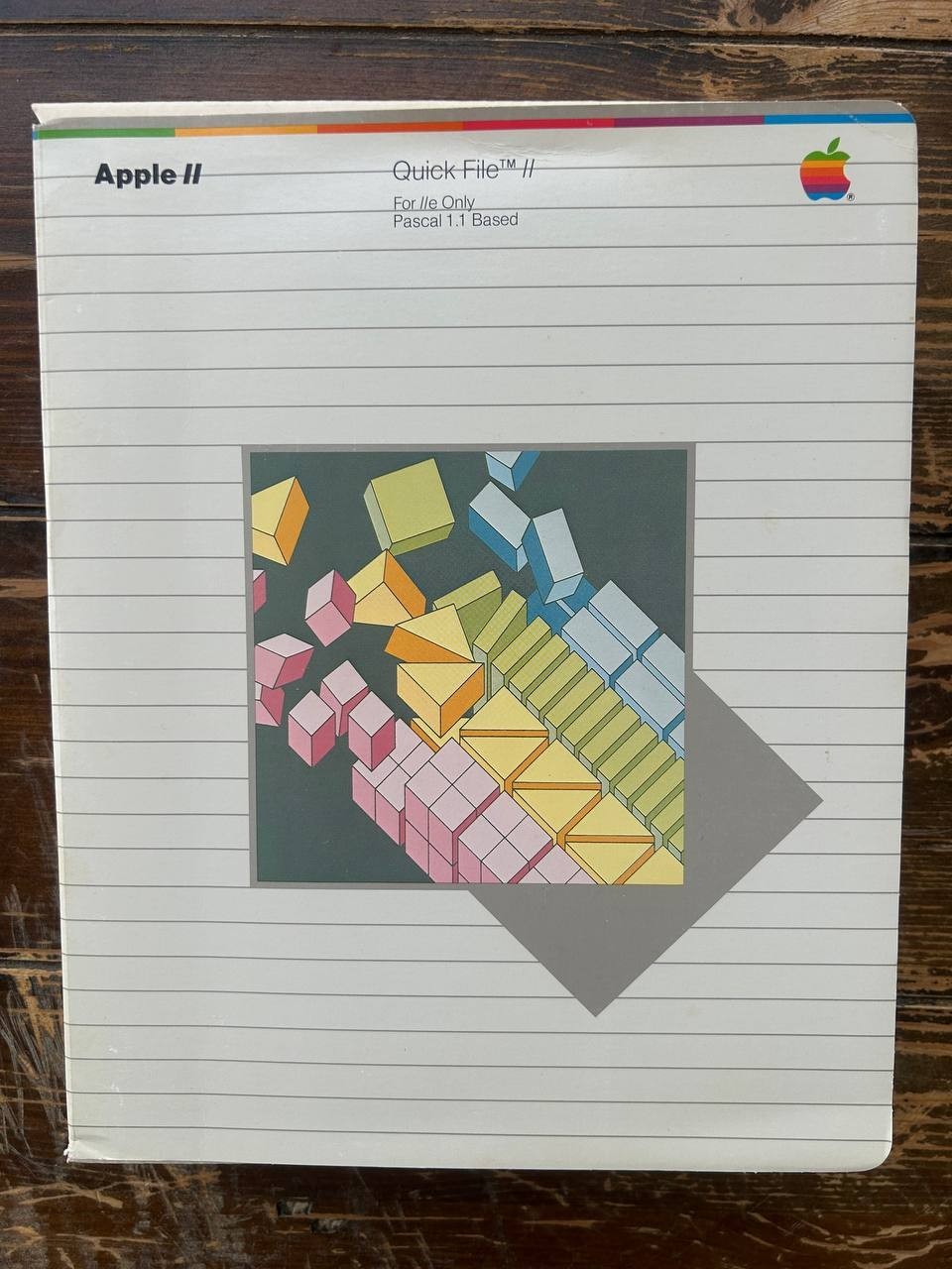Apple II Quick File II Software with Disks. Manuals. Box. 1982 year
