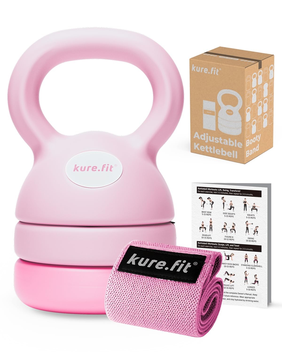 Adjustable Kettlebell | 5 lb - 12 lb | Kettlebell Weights Set for Home Gym | ...