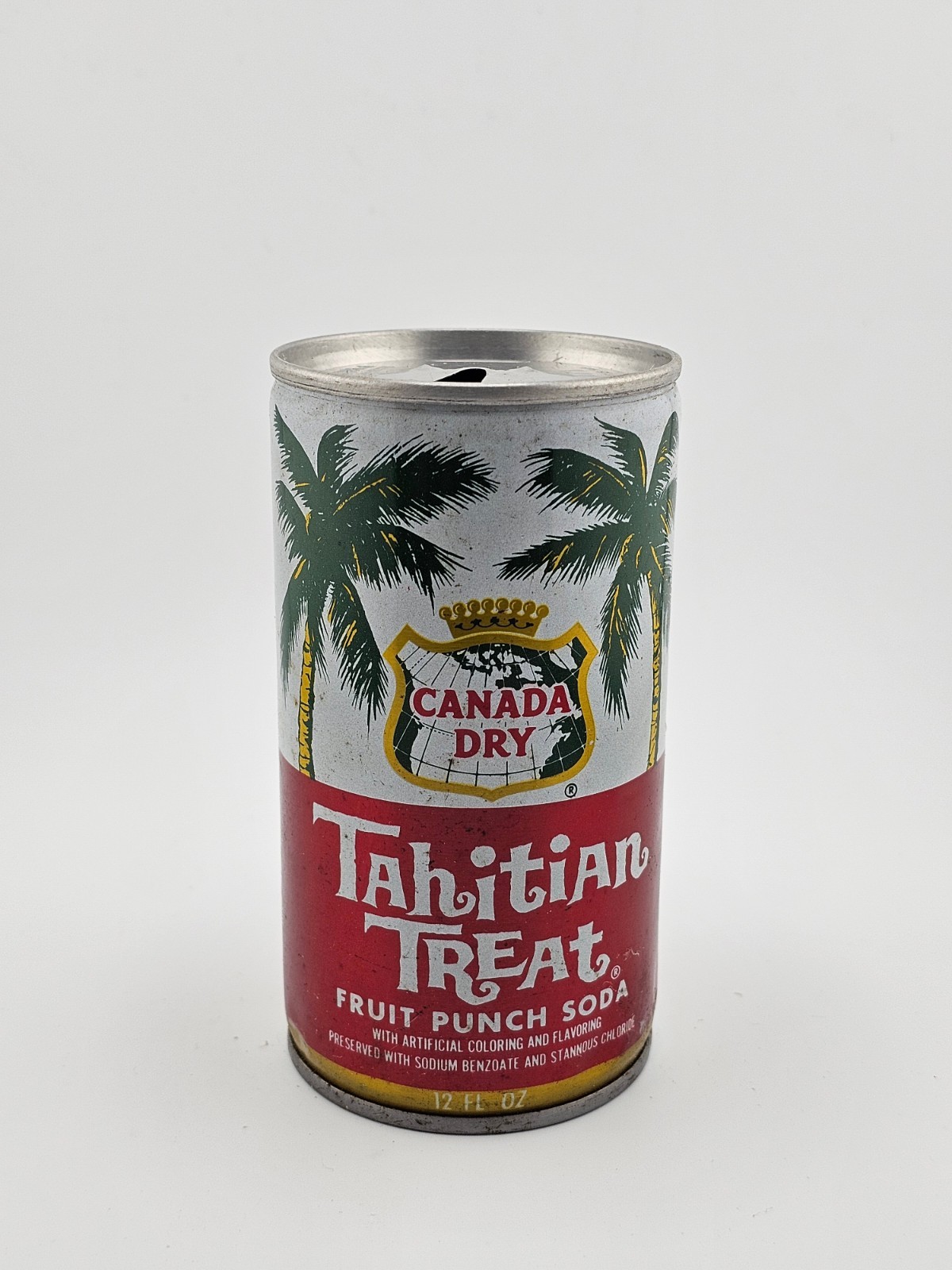 Vintage Steel Pull Tab Canada Dry Tahitian Treat Fruit Punch 12 oz Empty Can