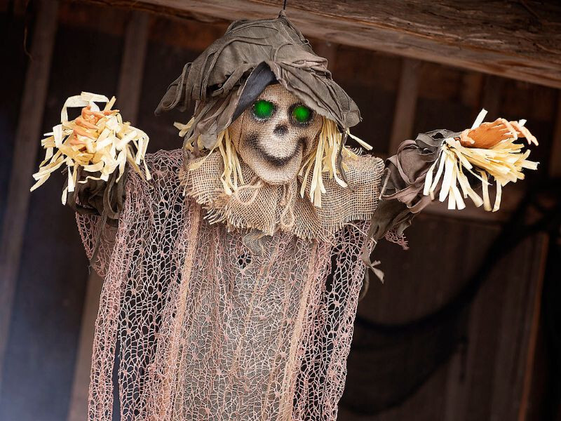 Light Up Hanging Scarecrow Decor Halloween Prop Outdoor Indoor 43"x70" Scary New