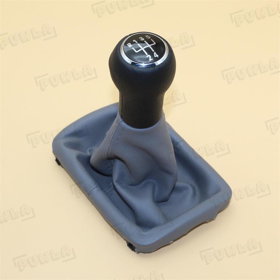 5 Speed Gear Shift Knob Gaiter Gray Boot For VW Beetle 1998 - 2011 12 MM Hole