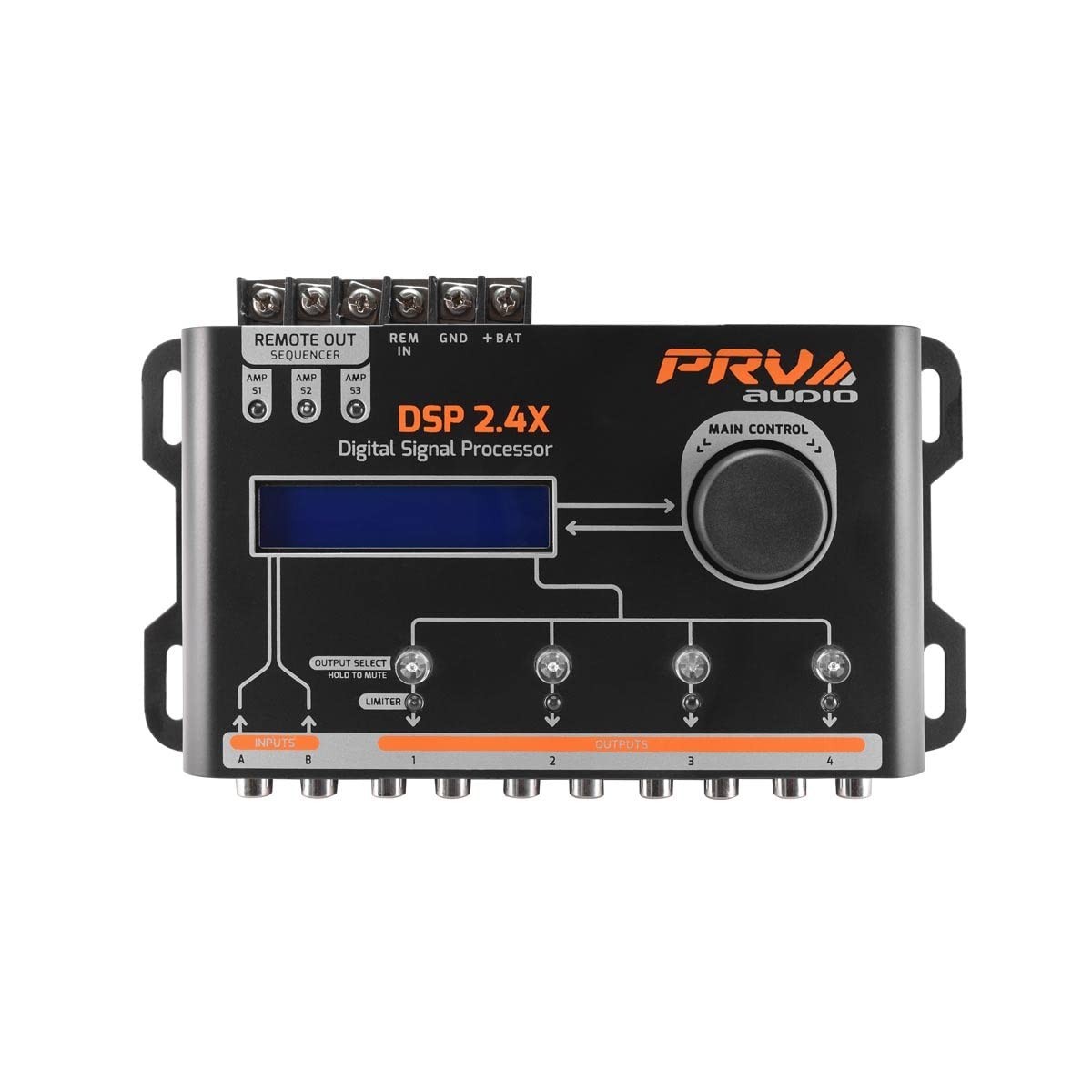 4 Channel Digital Audio Processor DSP - Crossover & Equalizer with Remote Relay