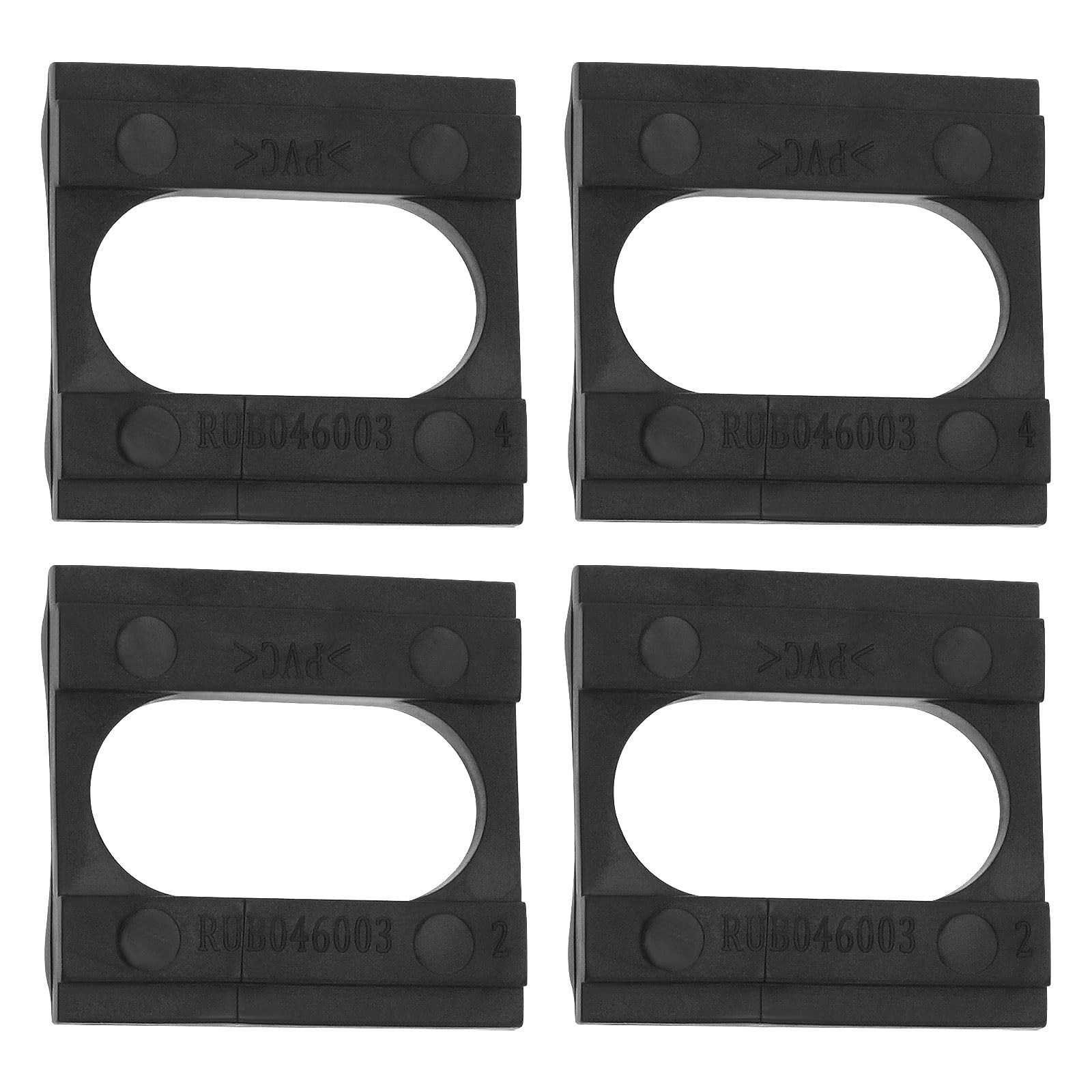 2 Pairs Micro Traders Bike Battery Mount Pad Bracket 37.5x35mm Black