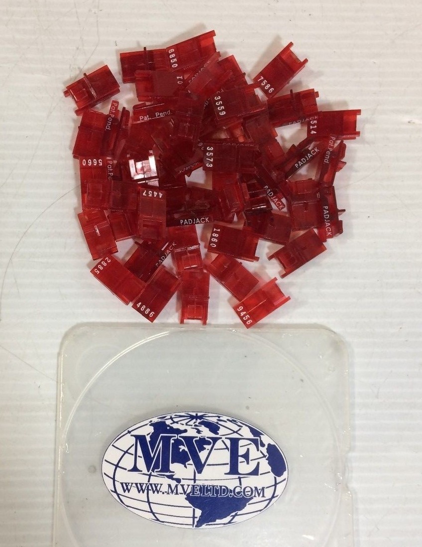 LOT OF 50 PADJACK SV RJ45 LOCK/BLOCK RESTRICTS PHYSICAL NETWORK SECURITY ACCESS