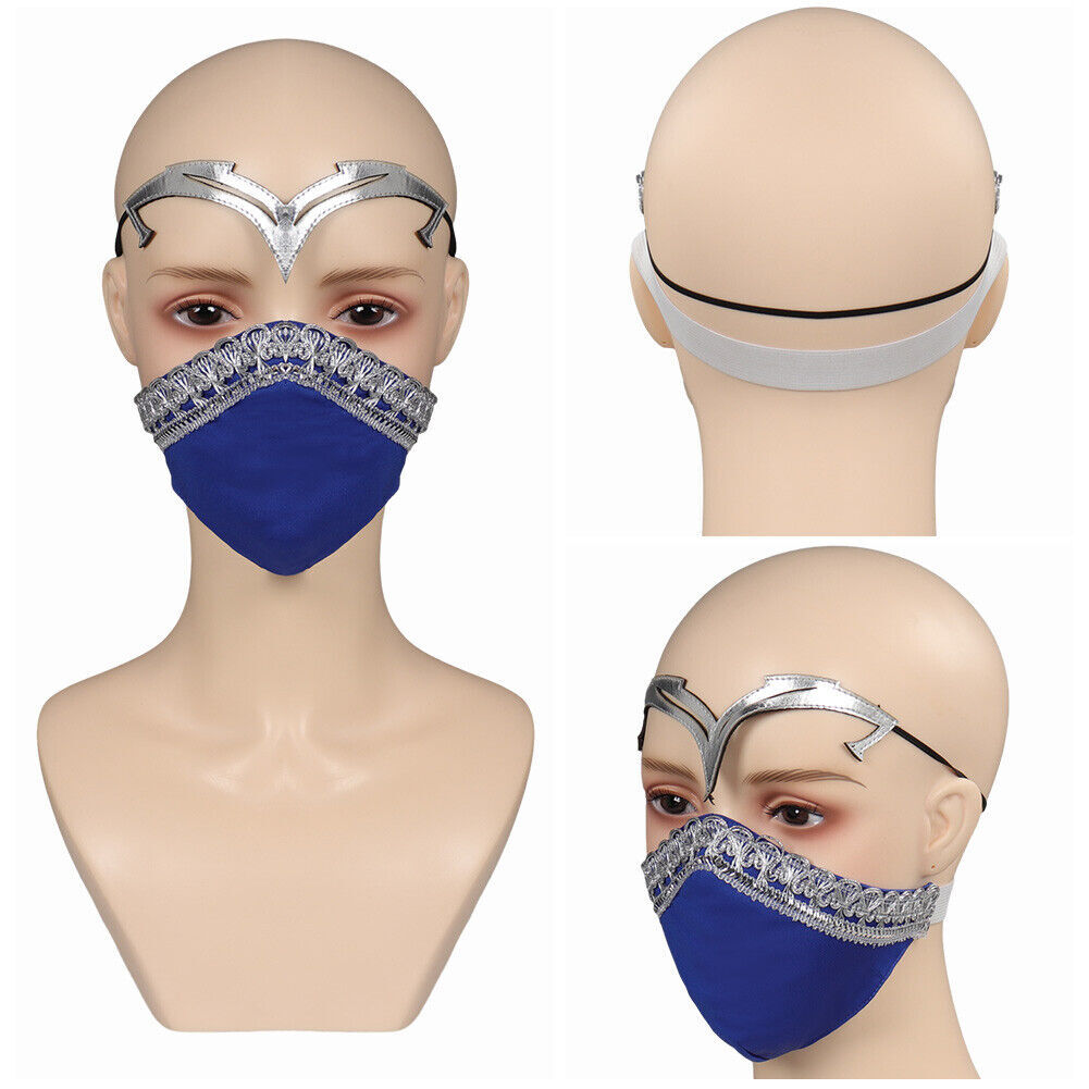 Kitana Cosplay Latex Masks Halloween Party Costume Prop Unisex Women accessories